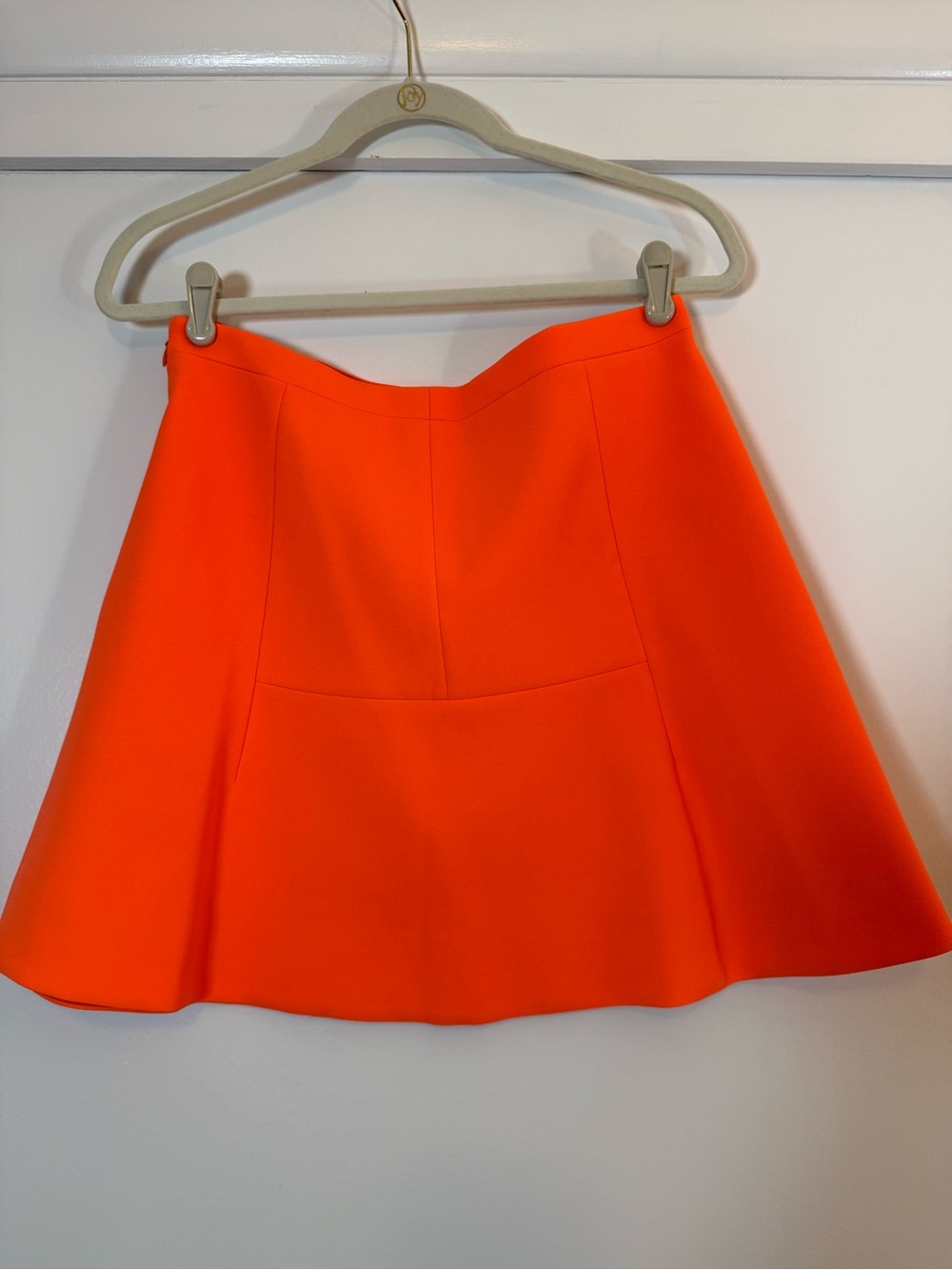 J. Crew Neon Orange Circle Skirt